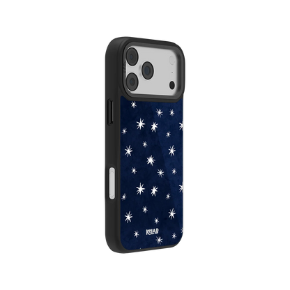 Starglimmer | Deep Blue Hand-Drawn Celestial Star iPhone Case