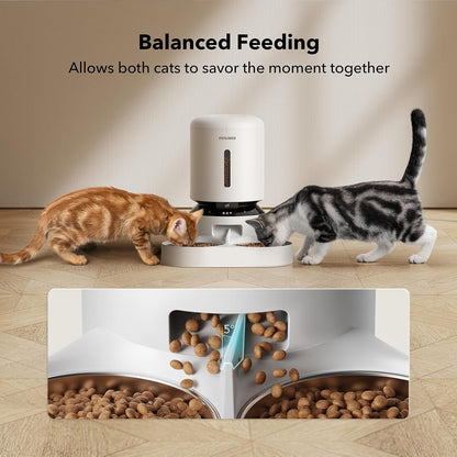 PETLIBRO Automatic Cat Feeder with Camera for Two Cats, 1080P HD Video with Night Vision, 5G Wifi Pet Feeder with Phone APP Control, 2-Way Audio for Cat & Dog, Low Food & Motion & Sound Alerts