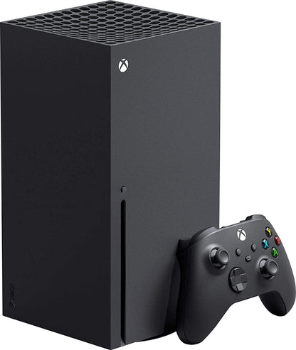 X-Box Series X Gaming Console Bundle - 1TB SSD Black X-Box Console with Two Wireless Controllers -Black and White -And Ahaghug Authorized HDMI Cable