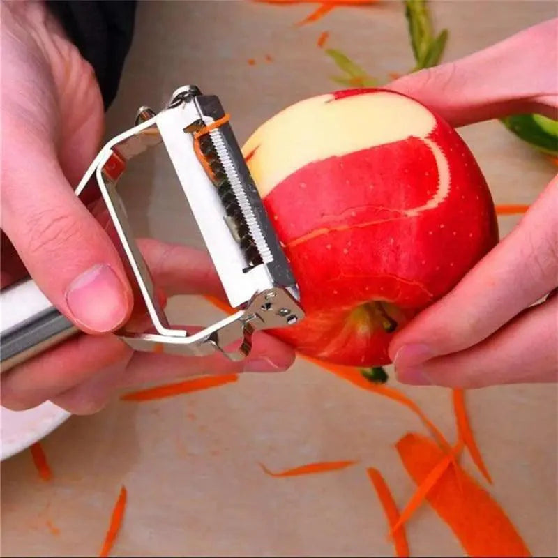 2PCS Stainless Steel Multi-function Vegetable Peeler And Cutter Peeler Potato Carrot Kitchen Tool