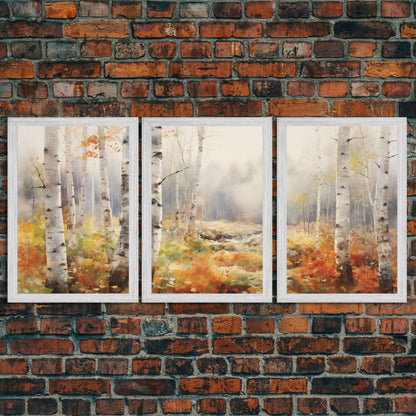 Trees Art Print, Nature Art, Forest Wall Art, Canvas Print, Wall Art, 3 Piece Wall Art, Farmhouse Wall Decor, Kitchen Wall Art, Bedroom Art