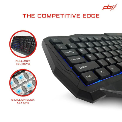 3-Pack: PBX Slayer Pro Gaming Accessories - Keyboard, Computer Mouse and Mousepad