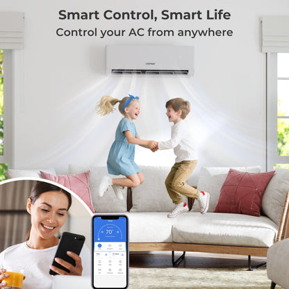 30000 BTU 4 Zone 23 SEER2 Mini Split Air Conditioner Wifi Enabled with Heat Pump