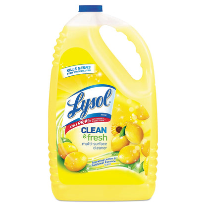 LYSOL Clean and Fresh Multi-Surface Cleaner, Sparkling Lemon and Sunflower Essence, 144 oz Bottle