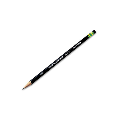 Ticonderoga Pencils, HB (#2), Black Lead, Black Barrel, Dozen