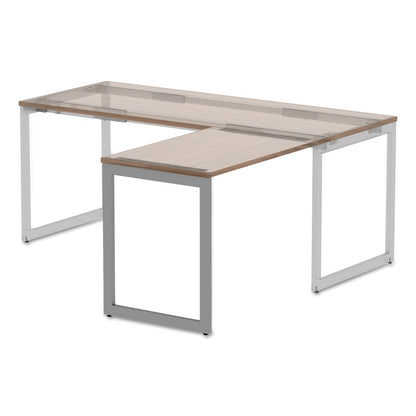Alera Open Office Series O-Leg Return Base, Fully Adjustable, 36 to 70.78w x 23.38d x 28.5h, Silver