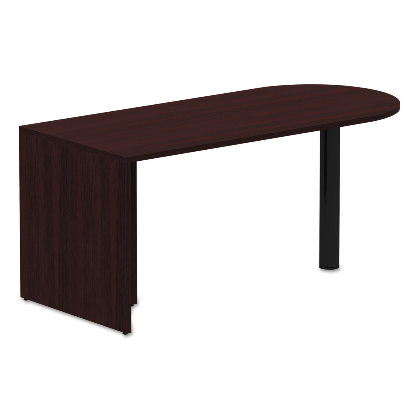 Alera Valencia Series D-Top Desk, 65" x 29.53" x 29.53", Mahogany