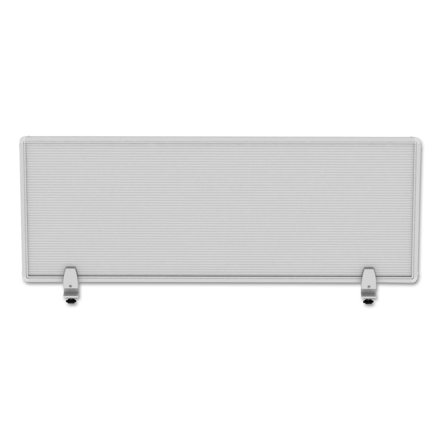 Alera Polycarbonate Privacy Panel, 47w x 0.5d x 18h, Silver/Clear