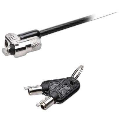Kensington MicroSaver 2.0 Keyed Laptop Lock, 6 ft Steel Cable, Silver, 2 Keys