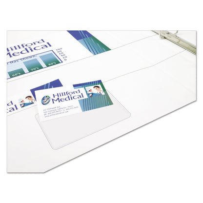 Avery Self-Adhesive Top-Load Business Card Holders, Top Load, 3.5 x 2, Clear, 10/Pack