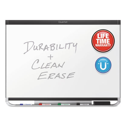 Quartet Prestige 2 DuraMax Magnetic Porcelain Whiteboard, 96 x 48, Black Frame