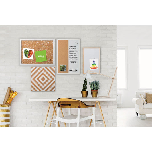 MasterVision Positive Flow Neutrals Message Board Set, Assorted Sizes and Colors, 4/Set