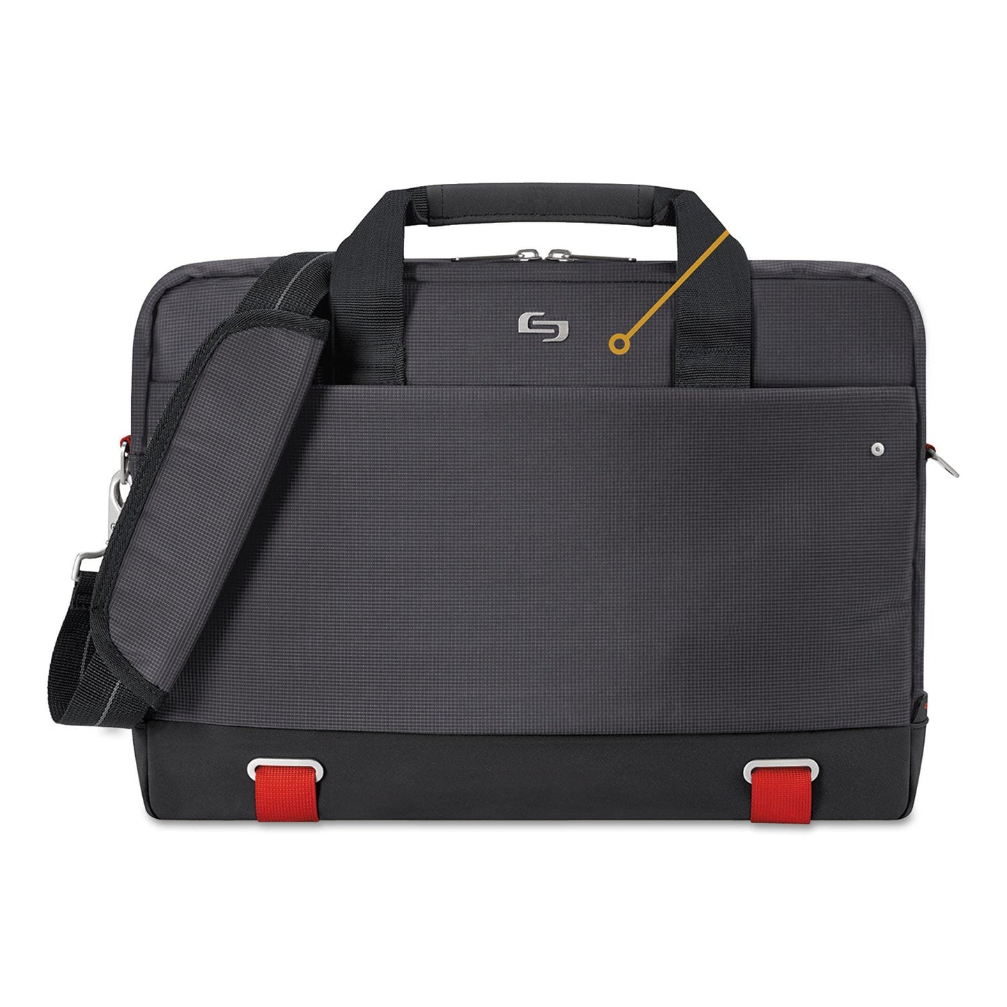 Solo Envoy Brief, Fits Devices Up to 15.6", Polyester, 18 x 2.5 x 13, Black