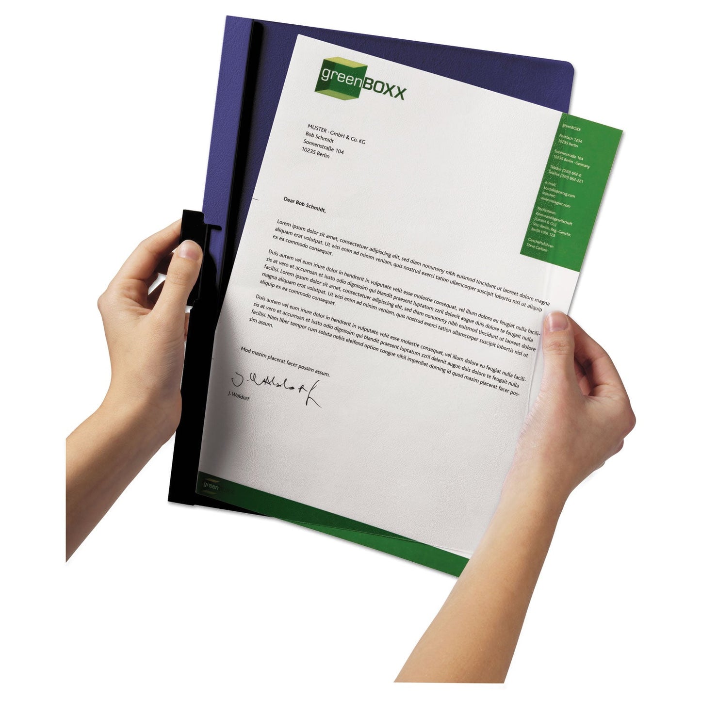 Durable DuraClip Report Cover, Clip Fastener, 8.5 x 11, Clear/Black, 25/Box