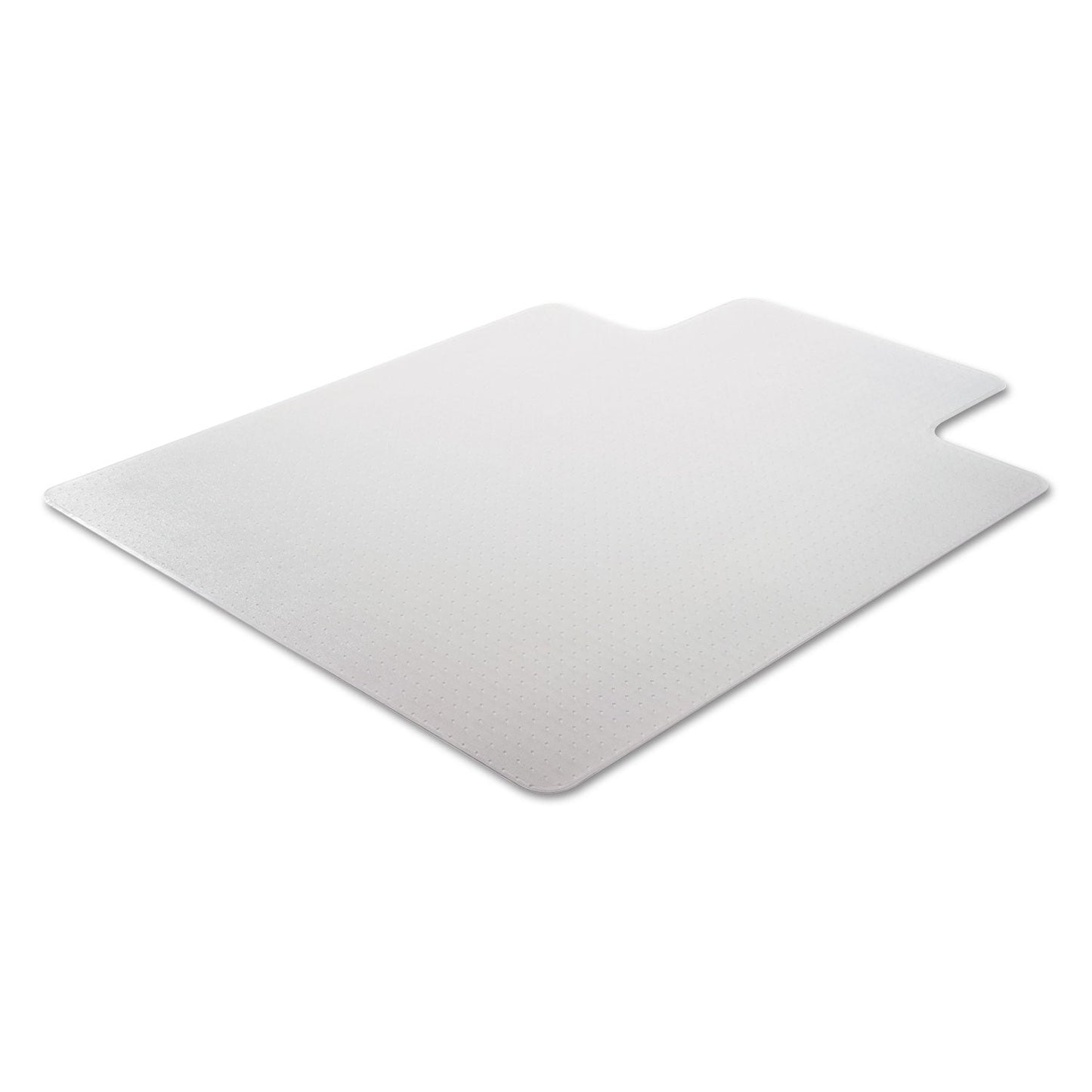 Alera Occasional Use Studded Chair Mat for Flat Pile Carpet, 36 x 48, Lipped, Clear