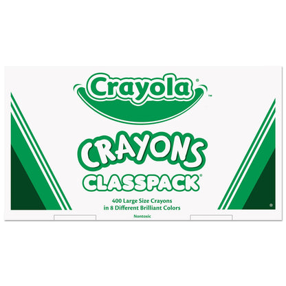 Crayola Classpack Large Size Crayons, 50 Each of 8 Colors, 400/Box