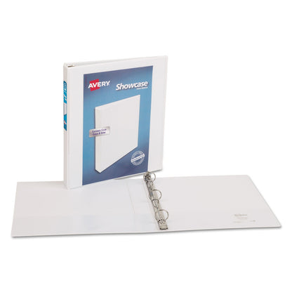 Avery Showcase Economy View Binder with Round Rings, 3 Rings, 1" Capacity, 11 x 8.5, White