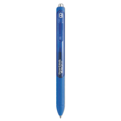 Paper Mate InkJoy Gel Pen, Retractable, Micro 0.5 mm, Blue Ink, Blue Barrel, Dozen