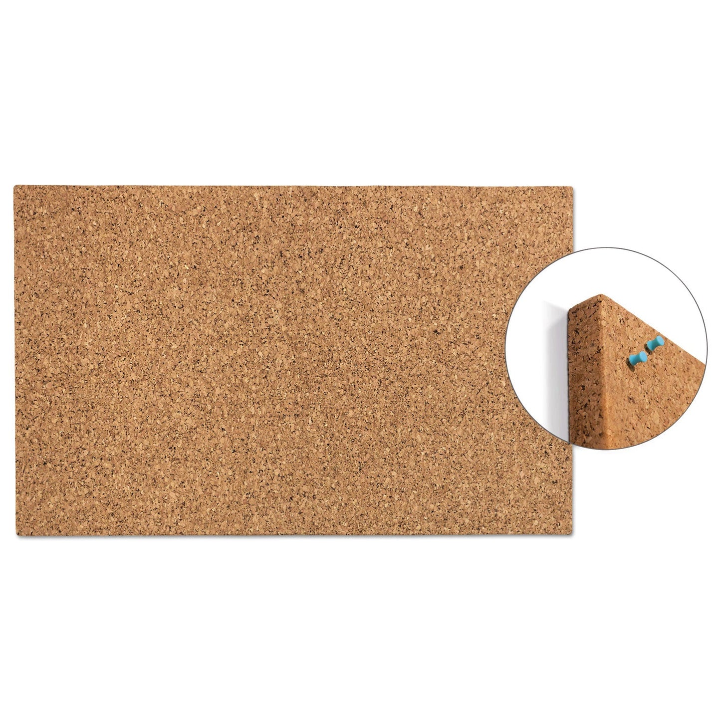 Iceberg iDesign Frameless Cork Bulletin Board, 20 x 24, Natural