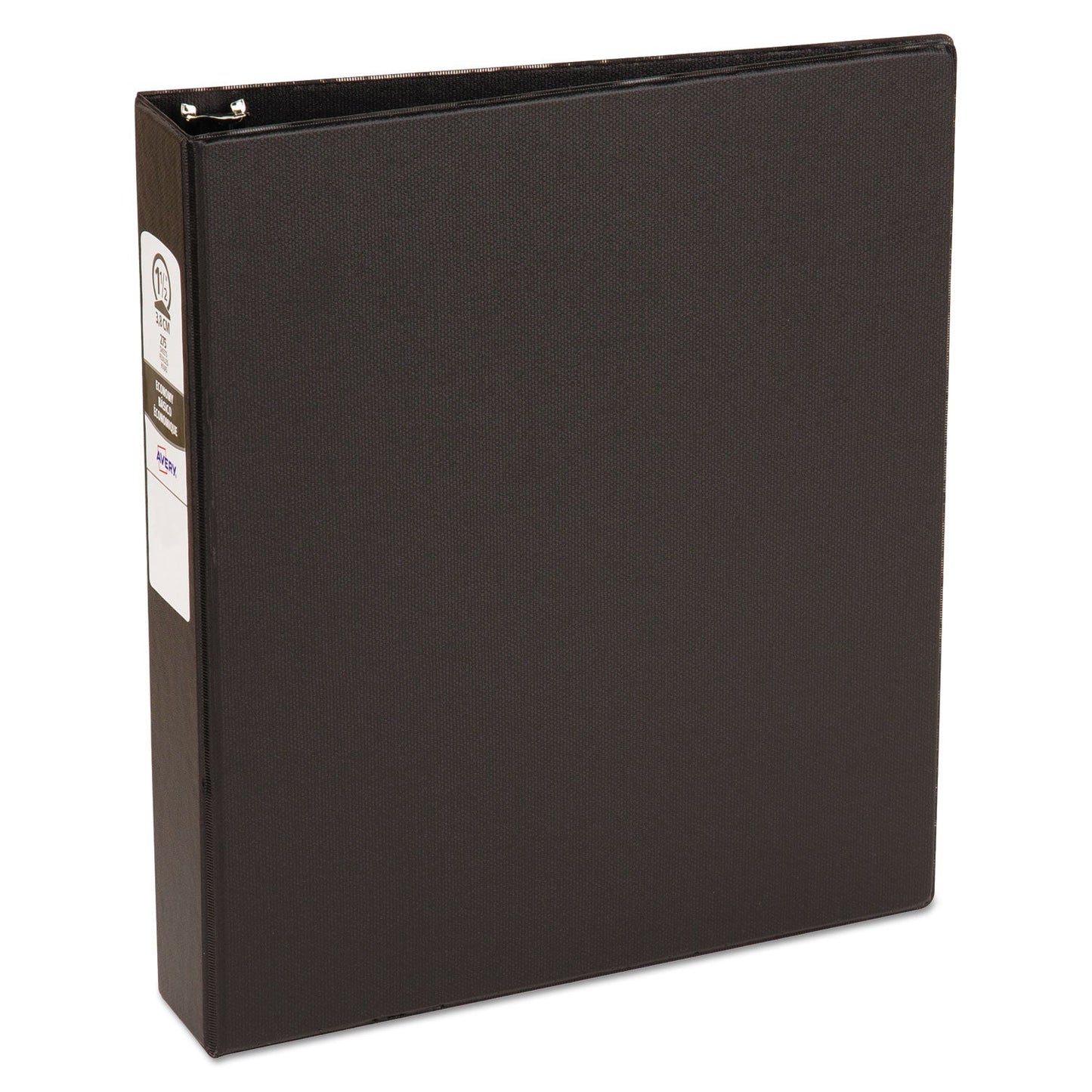 Avery Economy Non-View Binder with Round Rings, 3 Rings, 1.5" Capacity, 11 x 8.5, Black, (3401)
