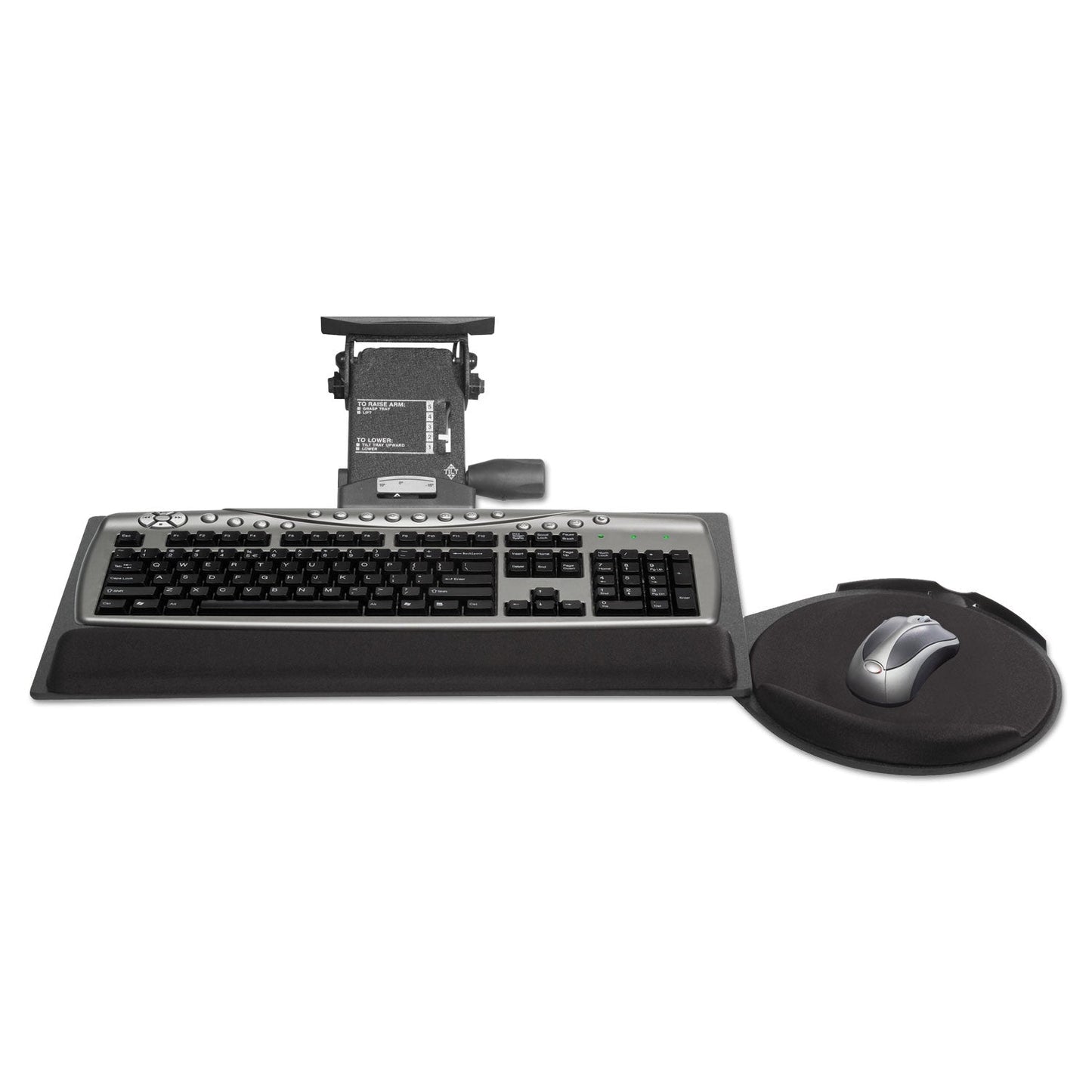 Kelly Computer Supply Leverless Lift N Lock Keyboard Tray, 19w x 10d, Black