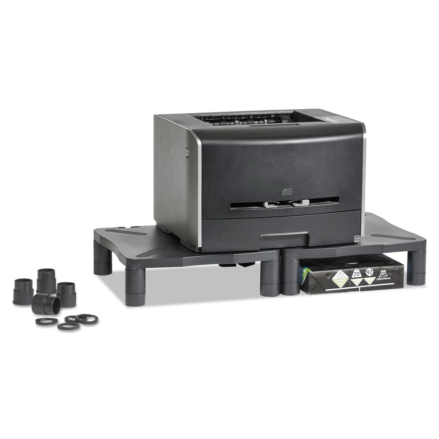 Kelly Computer Supply Monitor Stand, 13.25" x 13.5" x 2" to 4", Black, Supports 60 lbs