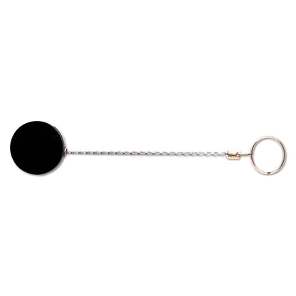 Advantus Heavy-Duty Retractable ID Card Reel, 18.5" Extension, Black/Chrome, 6/Pack
