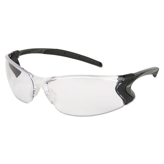 MCR Backdraft Glasses, Clear Frame, Anti-Fog Clear Lens