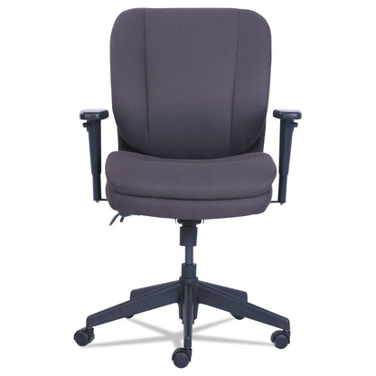 SertaPedic Cosset Ergonomic Task Chair, Supports Up to 275 lb, 19.5" to 22.5" Seat Height, Gray Seat/Back, Black Base
