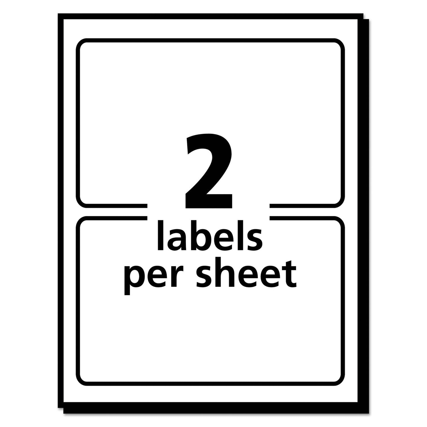Avery Printable Adhesive Name Badges, 3.38 x 2.33, Blue Border, 100/Pack