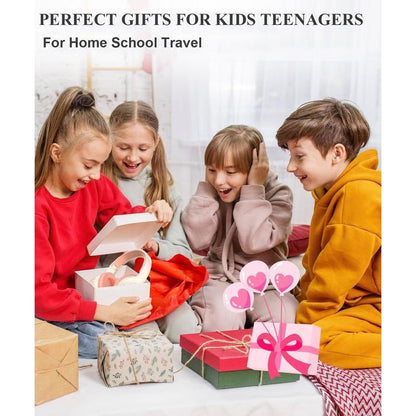 Kids Bluetooth Headphones, Colorful LED Lights Wireless Kids Headphones, Built-In Mic, Over-Ear Bluetooth 5.3 Headphones Built-In Mic for School Travel Ipad Tablet Airplane,Christmas Gift