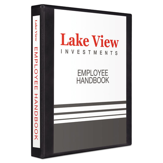 Avery Heavy-Duty View Binder with DuraHinge and One Touch EZD Rings, 3 Rings, 1" Capacity, 11 x 8.5, Black
