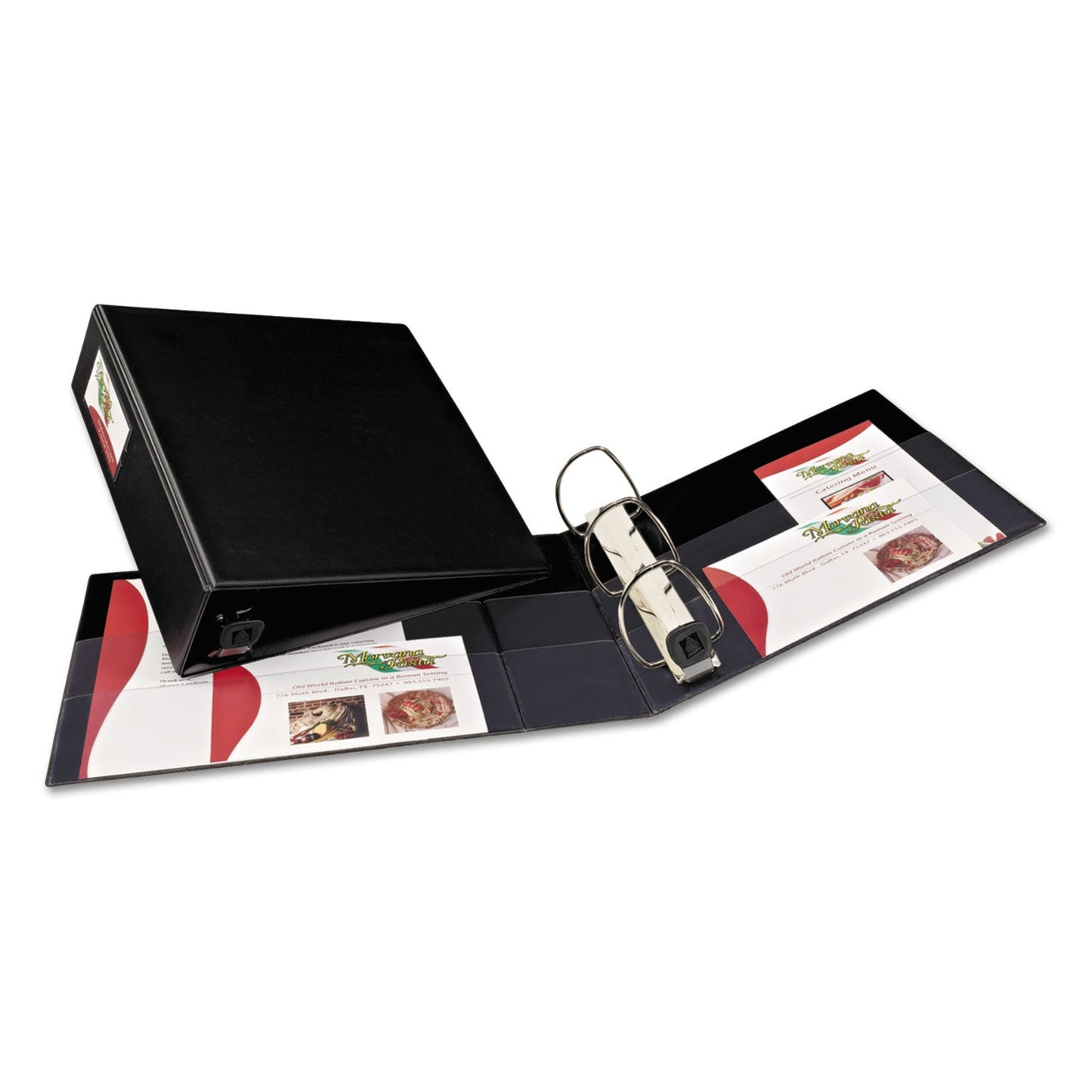 Avery Heavy-Duty Non-View Binder with DuraHinge, Three Locking One Touch EZD Rings and Spine Label, 3" Capacity, 11 x 8.5, Black