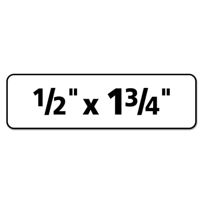 Avery Removable Multi-Use Labels, Inkjet/Laser Printers, 0.5 x 1.75, White, 80/Sheet, 25 Sheets/Pack