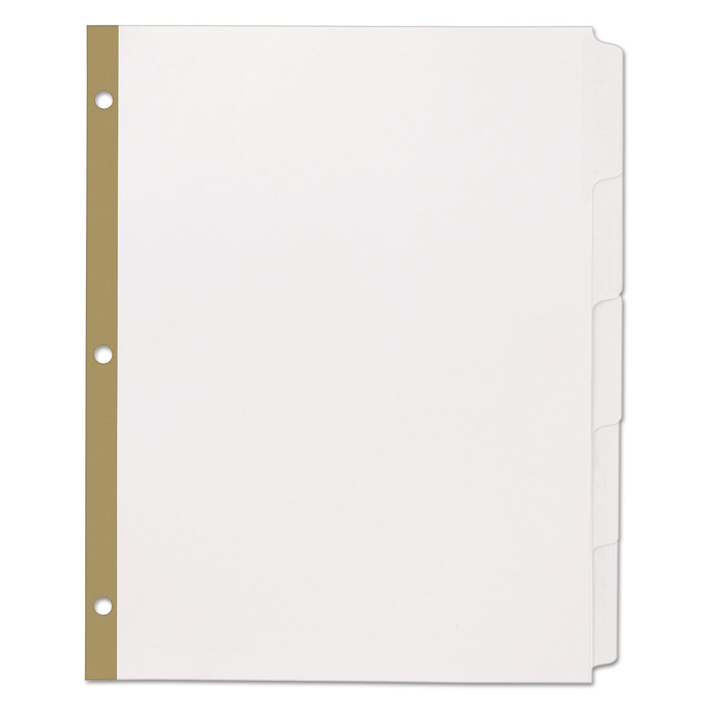 Office Essentials Index Dividers with White Labels, 5-Tab, 11 x 8.5, White, 25 Sets
