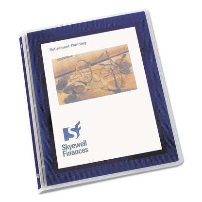 Avery Flexi-View Binder with Round Rings, 3 Rings, 0.5" Capacity, 11 x 8.5, Navy Blue