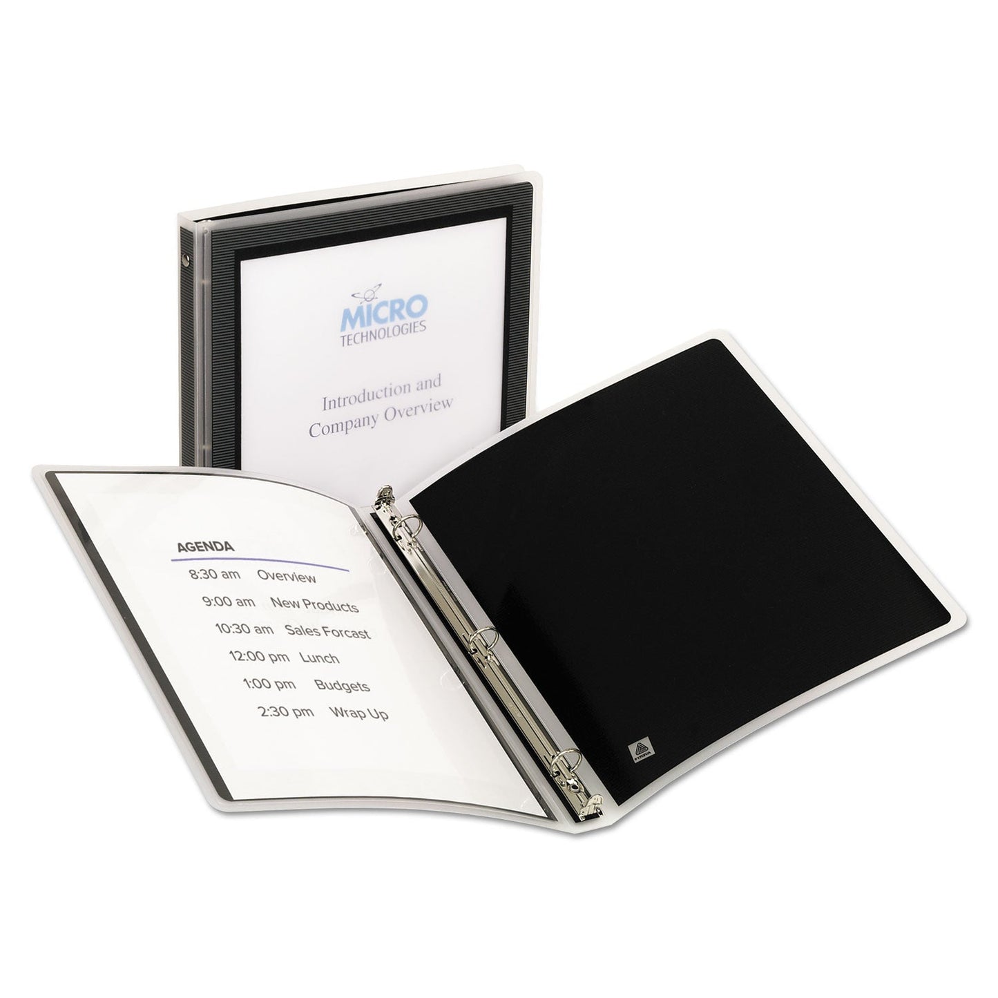Avery Flexi-View Binder with Round Rings, 3 Rings, 0.5" Capacity, 11 x 8.5, Black