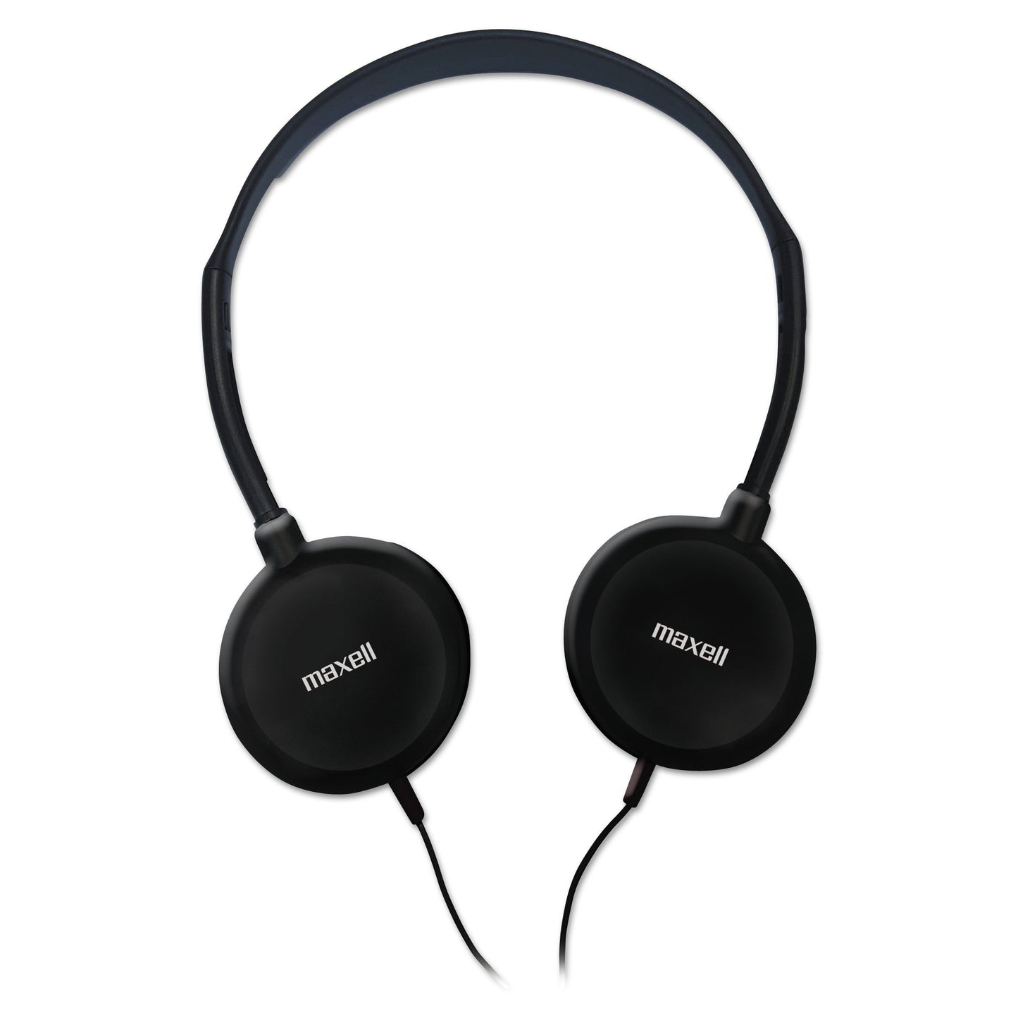Maxell HP-200 Stereo Headphones, 4 ft Cord, Silver