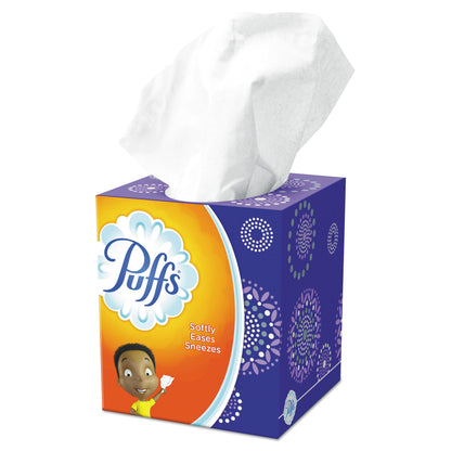 Puffs Facial Tissue, 2-Ply, White, 64 Sheets/Box