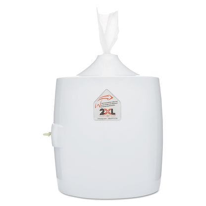 2XL Contemporary Wall Mount Wipe Dispenser, 11 x 11 x 13, White