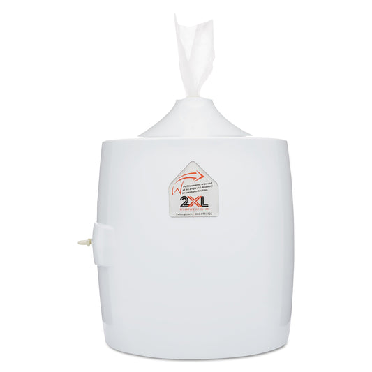 2XL Contemporary Wall Mount Wipe Dispenser, 11 x 11 x 13, White