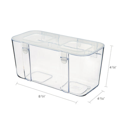 deflecto Stackable Caddy Organizer, Medium, Plastic, 8.8 x 4 x 4.38, White
