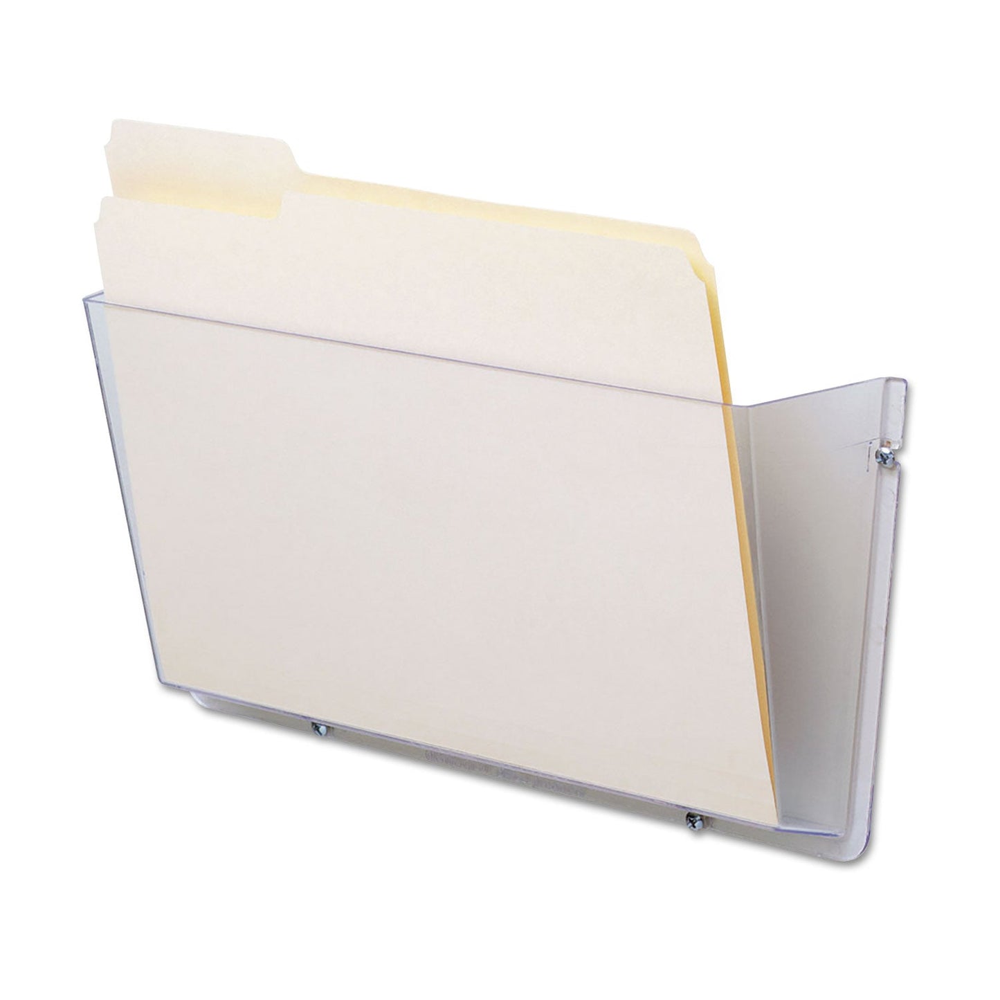 deflecto Unbreakable DocuPocket Wall File, Letter Size, 14.5" x 3" x 6.5", Clear