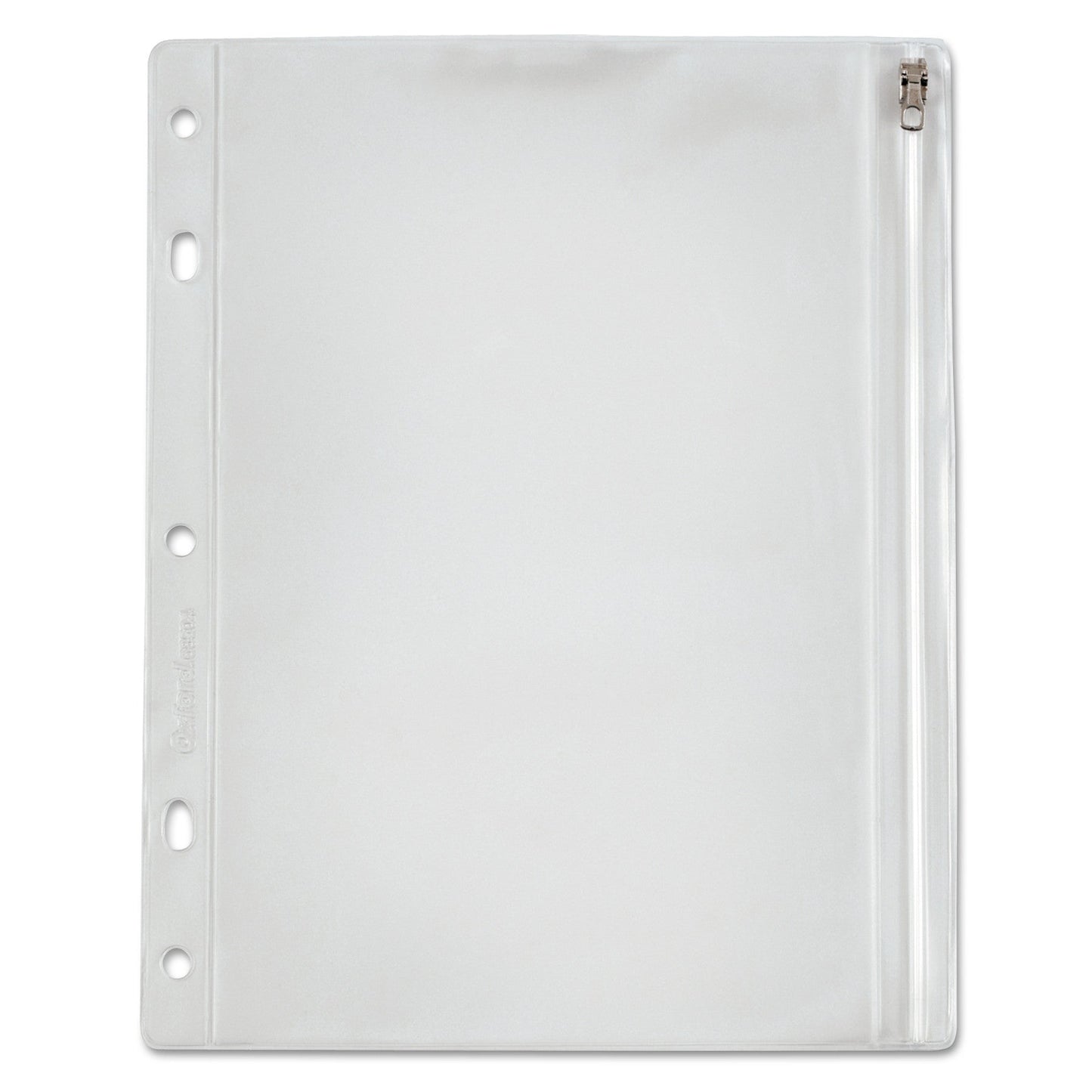Oxford Zippered Ring Binder Pocket, 10.5 x 8, Clear