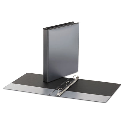 Office Impressions Economy Round Ring View Binder, 3 Rings, 1" Capacity, 11 x 8.5, Black