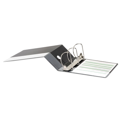 Universal Deluxe Non-View D-Ring Binder with Label Holder, 3 Rings, 5" Capacity, 11 x 8.5, Black