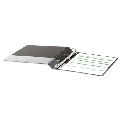Universal Deluxe Non-View D-Ring Binder with Label Holder, 3 Rings, 1" Capacity, 11 x 8.5, Black