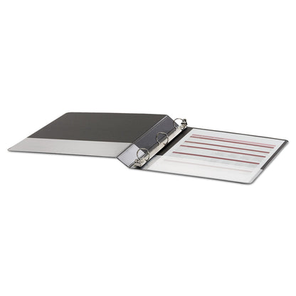 Universal Economy Round Ring View Binder, 3 Rings, 1" Capacity, 11 x 8.5, Black, 12/Carton