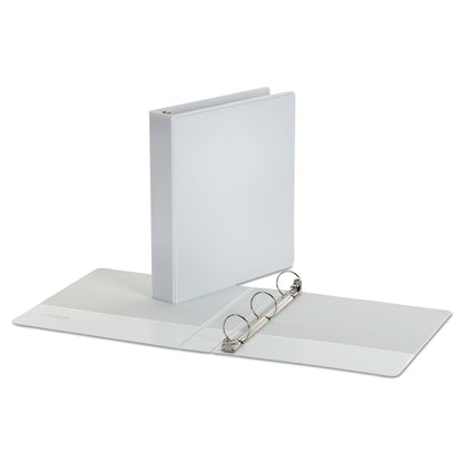 Universal Economy Round Ring View Binder, 3 Rings, 1.5" Capacity, 11 x 8.5, White, 6/Pack