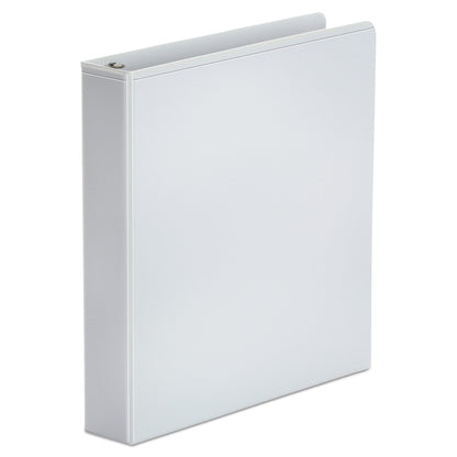 Universal Economy Round Ring View Binder, 3 Rings, 1.5" Capacity, 11 x 8.5, White, 6/Pack